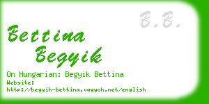 bettina begyik business card